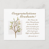 エレミヤ29:11わたしは計画を知っている卒業 ポストカード (正面)