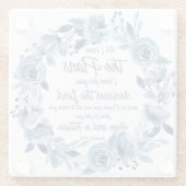 エレミヤ29:11わたしは計画を知っている青いフローラ ガラスコースター (裏面)