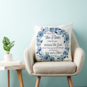 エレミヤ29:11わたしは計画を知っている青いフローラ クッション (椅子)