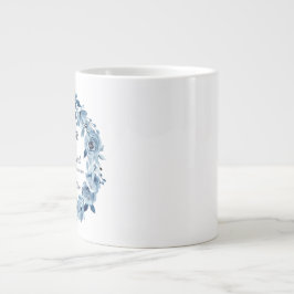 エレミヤ29:11わたしは計画を知っている青いフローラ ジャンボコーヒーマグカップ