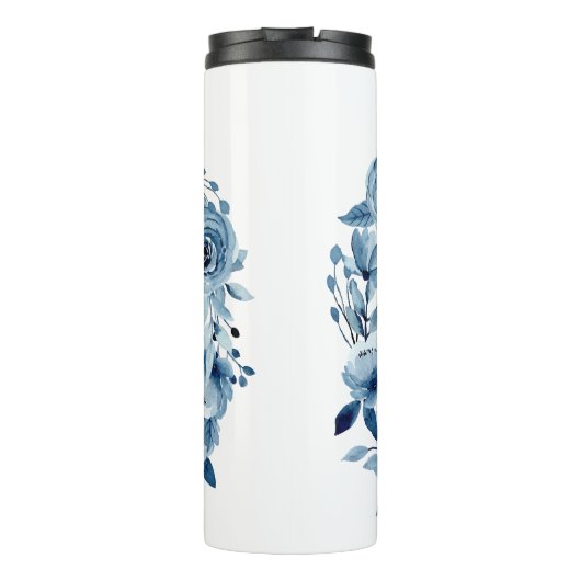 エレミヤ29:11わたしは計画を知っている青いフローラ タンブラー (裏面)