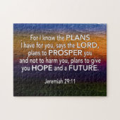 エレミヤ29:11わたしは計画クリスチャンを知っている ジグソーパズル (横)