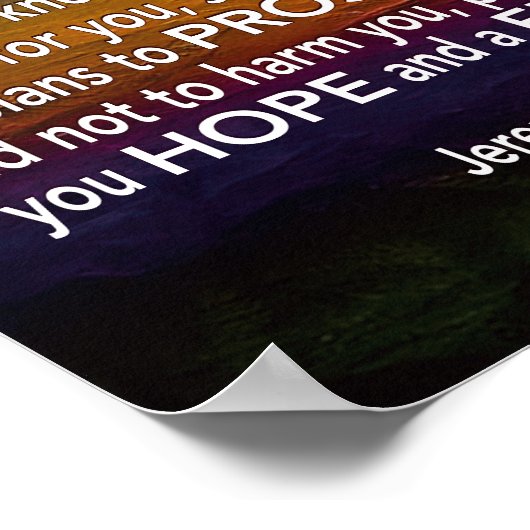 エレミヤ29:11わたしは計画クリスチャンを知っている ポスター (角)