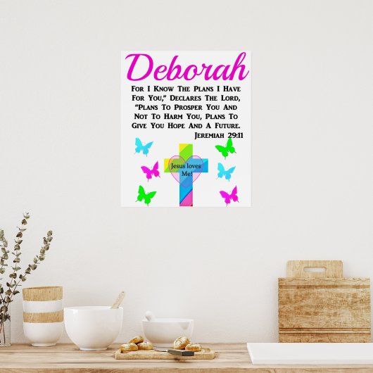 エレミヤ29:11イエスは私を愛していパーソナライズされたる ポスター (キッチン)