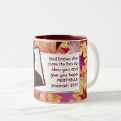 エレミヤ29:11クリスチャン写真テンプレート ツートーンマグカップ (正面右)
