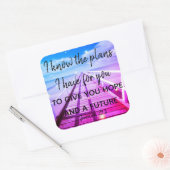 エレミヤ29:11クリスチャン聖なる書物、 経典シール スクエアシール (封筒)