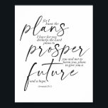 エレミヤ29:11デュアルフォント ポスター<br><div class="desc">わたしは，あなた方のために持っている計画を知っている。主を宣言しなさい。あなたに危害を加えないよう与えに、未来と希望を与える計画。 – エレミヤ29:11デュアルフォント</div>