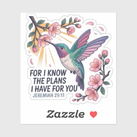 エレミヤ29:11ハミングバードシール シール (シート)