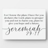 エレミヤ29:11バイブル聖なる書物、 経典ファームハウスサイン フォトプラーク (正面)