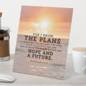 エレミヤ29:11ビーチサンライズ 台座サイン (インサイチュ)