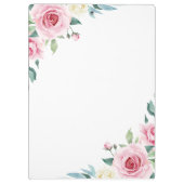 エレミヤ29:11ピンクのバラがパーソナライズされた クリップボード (裏面)