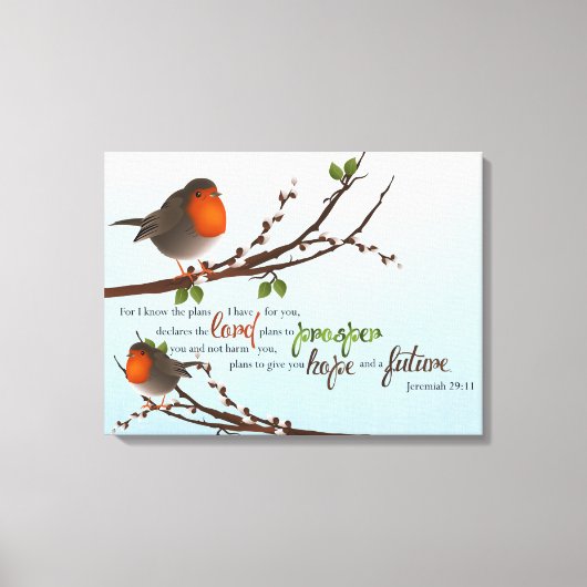 エレミヤ29:11プレミアムキャンバスプリント（光沢） キャンバスプリント (正面)