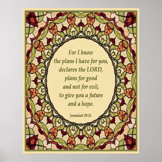 エレミヤ29:11ポスター ポスター (正面)