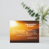 エレミヤ29:11卒業おめでとう ポストカード (スタンド正面)