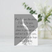 エレミヤ29:11卒業はがき ポストカード (スタンド正面)