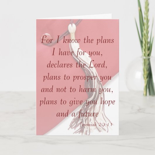 エレミヤ29:11卒業カード カード (正面)