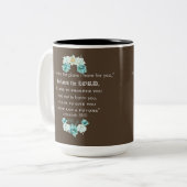 エレミヤ29:11引用文 ツートーンマグカップ (正面左)