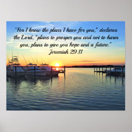 エレミヤ29:11未来の聖なる書物、 経典の計画 ポスター