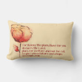 エレミヤ29:11枕 – 私は計画を知っている… ランバークッション (正面)