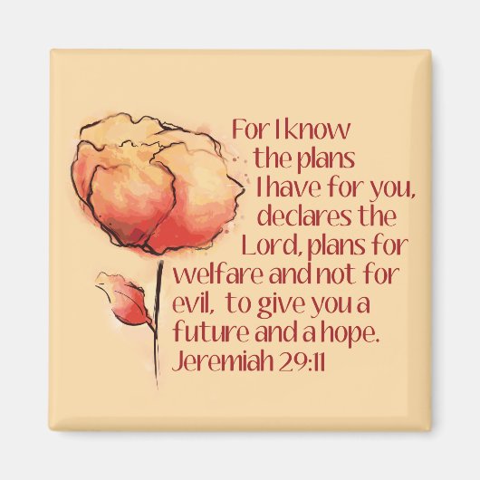 エレミヤ29:11磁石 – 私は計画を知っている… マグネット (正面)