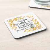 エレミヤ29:11私はあなたのために持っていカスタムる金ゴールド コースター (左側)