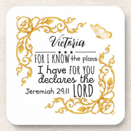エレミヤ29:11私はあなたのために持っていカスタムる金ゴールド コースター