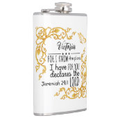 エレミヤ29:11私はあなたのために持っていカスタムる金ゴールド フラスク (右)