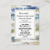 エレミヤ29:11私は計画を知っているイベントチラシ 名刺 (正面)