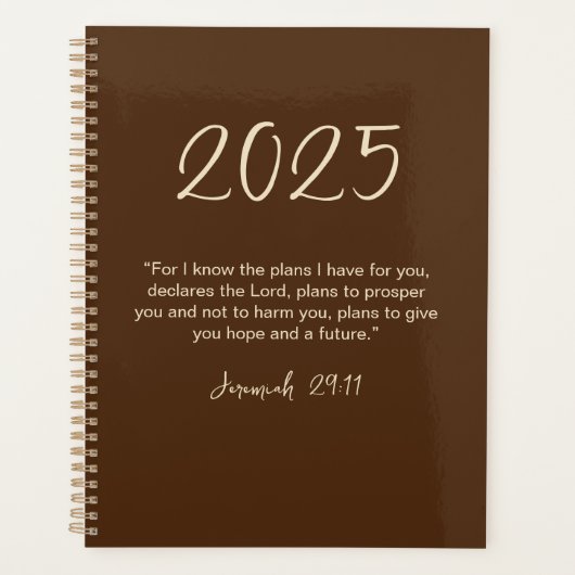 エレミヤ29:11私は計画を知っている2025年のプランナー プランナー手帳 (正面)