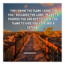 エレミヤ29:11私は計画を知っている、神はこう言う