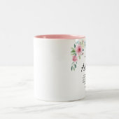 エレミヤ29:11聖書の聖なる書物、 経典をパーソナライズ ツートーンマグカップ (中央)