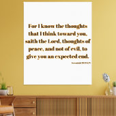 エレミヤ29:11聖書の聖句KJVウォールアート キャンバスプリント (インサイチュ (リビング))