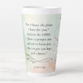 エレミヤ29:11聖書の詩のイメージ カフェラテマグ (正面)