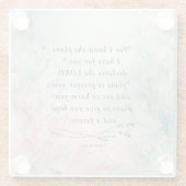 エレミヤ29:11聖書の詩のイメージ ガラスコースター (裏面)