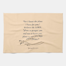 エレミヤ29:11聖書の詩のイメージ キッチンタオル