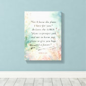 エレミヤ29:11聖書の詩のイメージ キャンバスプリント (インサイチュ (ウッドフロア))