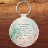 エレミヤ29:11聖書の詩のイメージ キーホルダー (裏面)