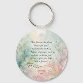 エレミヤ29:11聖書の詩のイメージ キーホルダー (裏面)