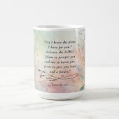 エレミヤ29:11聖書の詩のイメージ コーヒーマグカップ (中央)