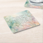エレミヤ29:11聖書の詩のイメージ スクエアペーパーコースター (アングル)