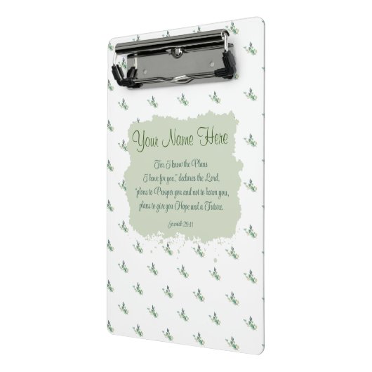 エレミヤ29:11聖書の詩をパーソナライズする ミニクリップボード (アングル2)