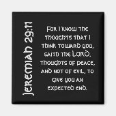 エレミヤ29:11聖書の詩 マグネット (正面)