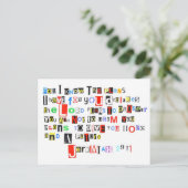 エレミヤ29:11身代金の注意 ポストカード (スタンド正面)