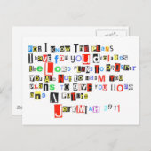 エレミヤ29:11身代金の注意 ポストカード (正面/裏面)