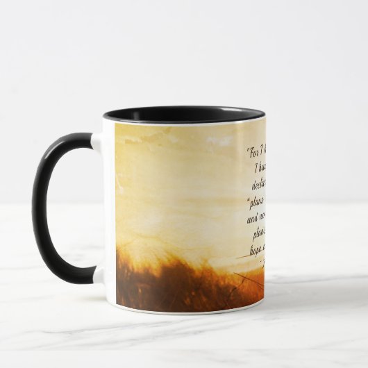 エレミヤ29:11 "わたしは自分があなたのために持っている計画を知っている" マグカップ (左)