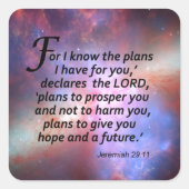 エレミヤ29:11 スクエアシール (正面)