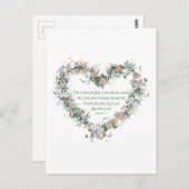 エレミヤ29:11 ハートの花 ポストカード (正面/裏面)