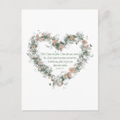 エレミヤ29:11 ハートの花 ポストカード (正面)