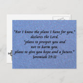 エレミヤ29-11 ポストカード (正面/裏面)