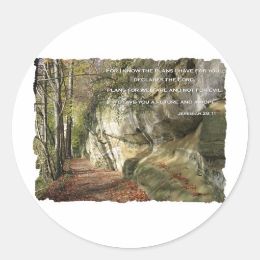 エレミヤ29:11 ラウンドシール (正面)